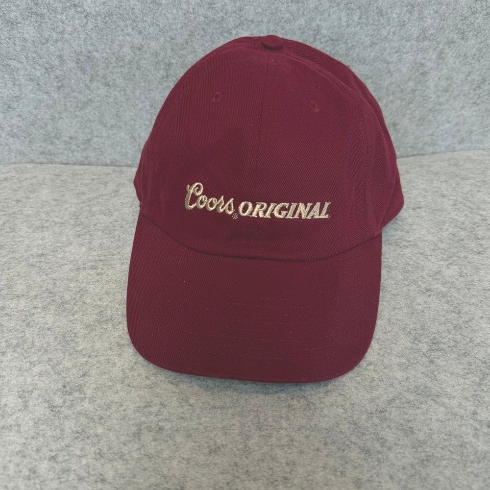 Coors Original Beer Baseball Cap One Size‎ Maroon Trucker Hat Adjustable Strap